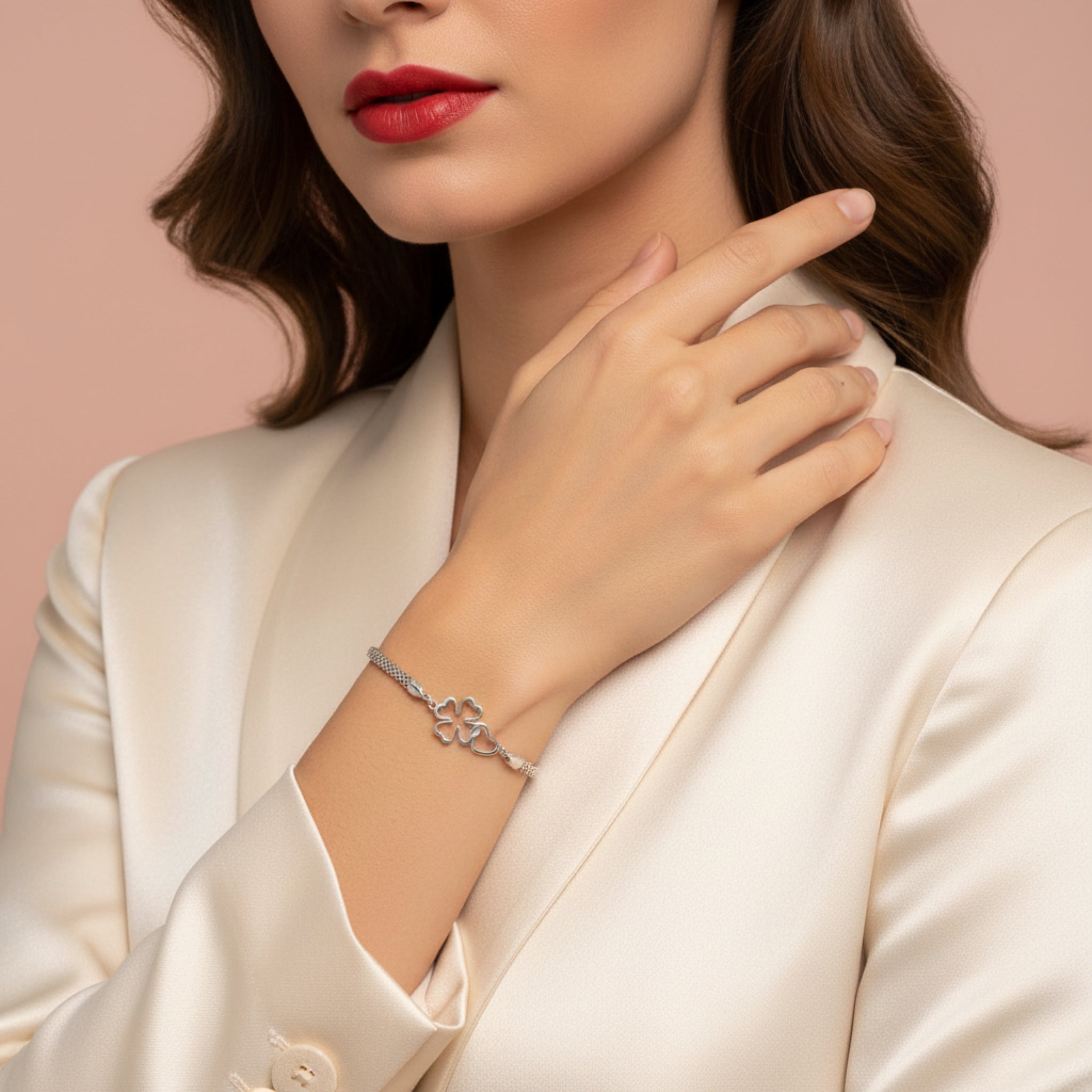 Bracciale quadrifoglio