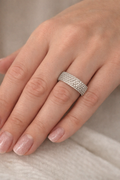 Anello fascia pavé