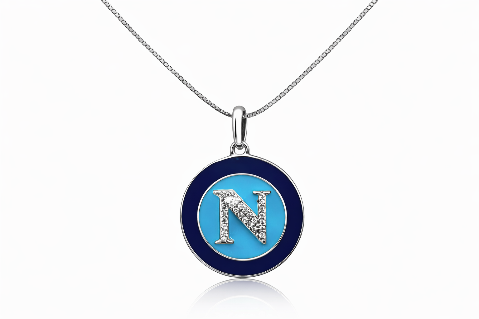 Collana  “ N “ celeste